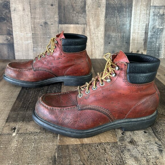 Red Wing 204 Vintage Plain Toe Supersole Work Boots Mens 11.5 D - Picture 10 of 12